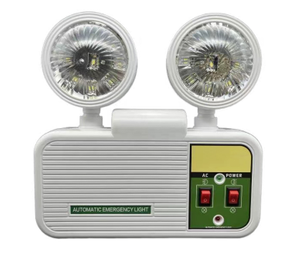 LED Twin-head Lamp Surface Working 3hours Rechargeable Battery Non-maintained 3W LED Emergency Dual-head Light 