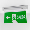 White Green Printing Rechargeable Ni-cd Battery Emergency Exit Sign LED Lights