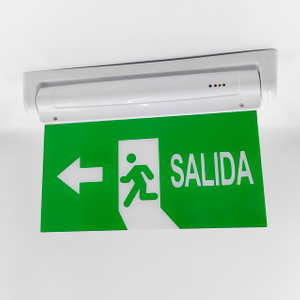 White Green Printing Rechargeable Ni-cd Battery Emergency Exit Sign LED Lights
