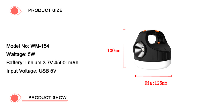 LED Rechargeable Super Bright Emergency Wall Portble Lamp
