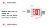  New LED Emergency Exit Sign Light Rechargeable Maintained Double Face Emergency Dual-head LED Lights