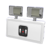 LED Emergency Rechargeable Battery 2X2.5W Twin Heads Lamp