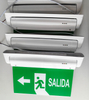 White Green Printing Rechargeable Ni-cd Battery Emergency Exit Sign LED Lights