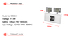 LED Emergency Rechargeable Battery 2X2.5W Twin Heads Lamp