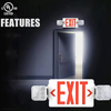  New LED Emergency Exit Sign Light Rechargeable Maintained Double Face Emergency Dual-head LED Lights