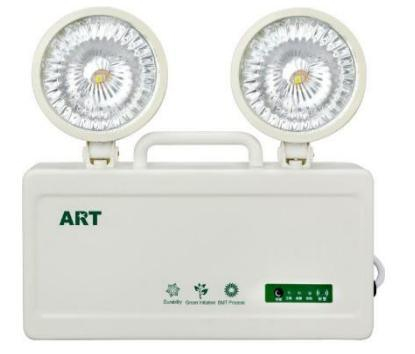 Emergency Twin Head Light with Back-up Battery, Emergency LED Light 