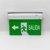 White Green Printing Rechargeable Ni-cd Battery Emergency Exit Sign LED Lights