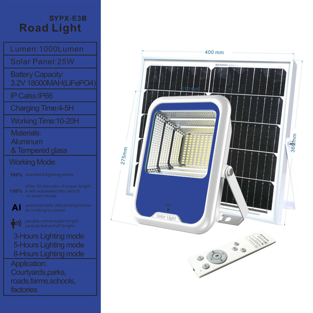 solar flood light remote